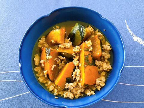 カボチャと鶏ミンチの炊いたん